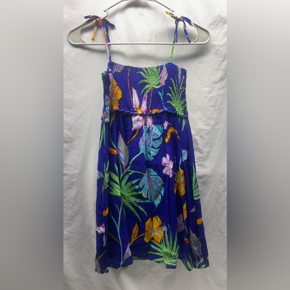 Tori Richard Smocked Hawaiian Floral Dress sz M - Picture 2 of 7